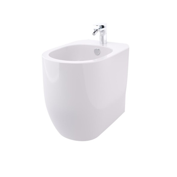 Hidra Gio, напольное биде c крепежом, 55x36,5x42h см, цвет черный матовый