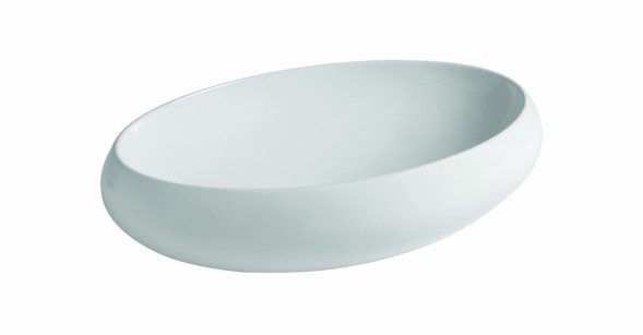 Hidra Tao, накладная овальная раковина 60x40x17h см, цвет белый матовый
