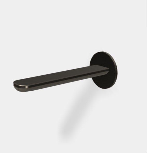 Излив, Fima Carlo Frattini, Shower accessories, на борт ванны, вынос излива, мм-201, стандарт подводки-1/2", цвет-брашированный чёрный хромF2222CS