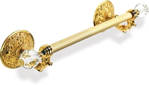 Stil Haus Noto Light, полотенцедержатель со стеклом Murano, длина 45 см, цвет золото