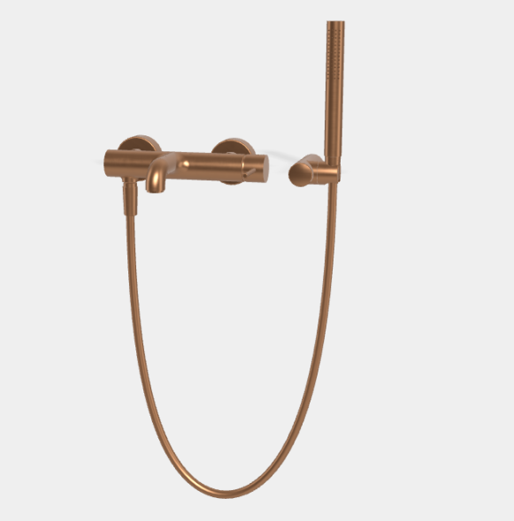 Смеситель для ванны и душа, Fima Carlo Frattini, Spillo Up, цвет-бронза брашированная янтарная F3034NZS