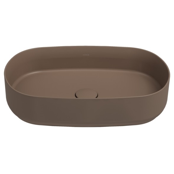 Раковина ISVEA Infinity накладная ШГВ 550*360*120 отверстия для смесителя отсутствуют цвет коричневый 10NF65055-2H
