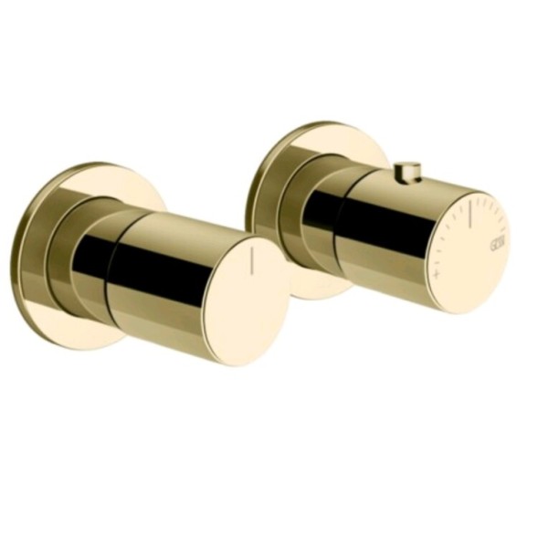 Gessi Смеситель для душа, Habito Unito, на 2 потребителя, цвет латунь  70034#710