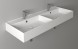 Раковина SIMAS AGILE двойная подвесная или накладная с одним отверстием цвет белый AG121D