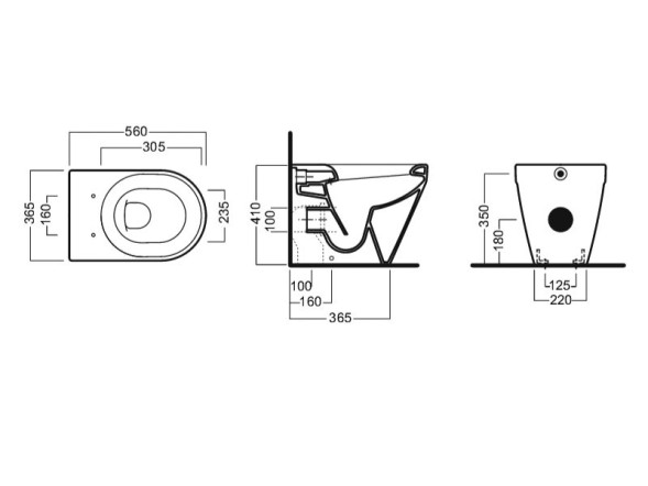 Унитаз HATRIA DAYTIME EVO YXV701 напольный слив универсальный цвет белый