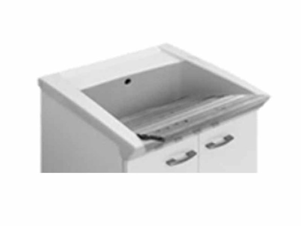 Раковина HATRIA SPECIALS YXMC01 на тумбу хозяйственная без отверстия с переливом цвет белый