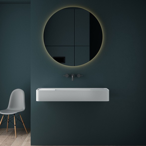Vincea Раковина Солид Серфейс (Solid Surface)  VWB-6S380MW, 1000*400*150, подвесная, цвет белый матовый