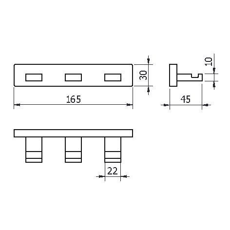 Крючок LANGBERGER ALSTER 10933A подвесной цвет хром