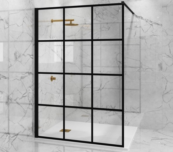 Paini Душевая перегородка 100x195 рисунок решетка