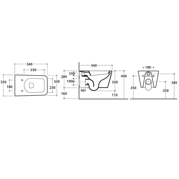Унитаз GLOBO INCANTHO подвесной безободковый цвет белый INS04BI