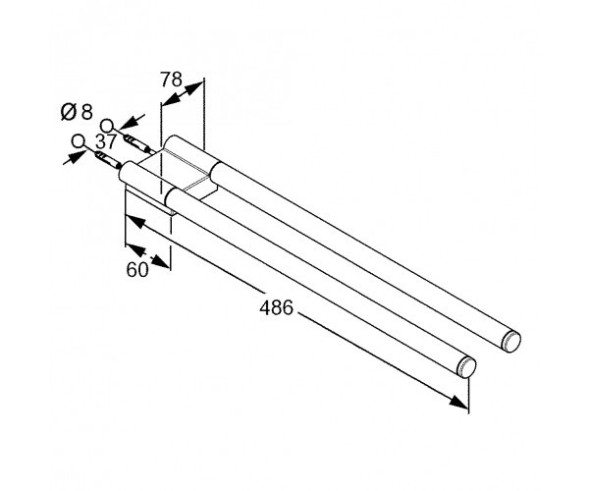 Держатель полотенца KLUDI A-XES 4897705 двойной