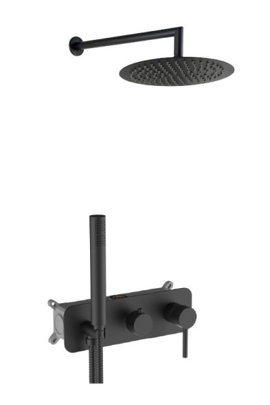 AQG Stick, душевой комплект ER245 на 2-3 потребителя, с настенным кронштейном, цвет хром