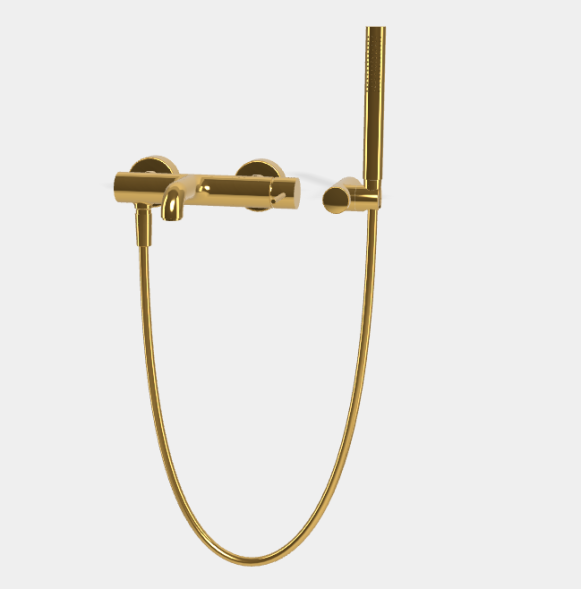 Смеситель для ванны и душа, Fima Carlo Frattini, Spillo Up, цвет-золото F3034NOR
