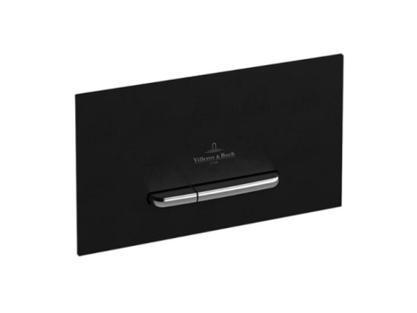Villeroy&amp;Boch Клавиша смыва, ViConnect, для бачков скрытого монтажа, шгв 253*20*145, цвет-стекло черное глянцевое 922160RB