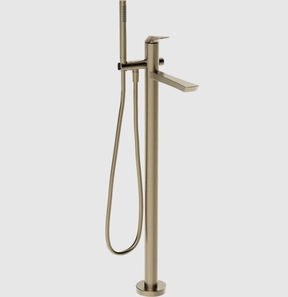 Gessi Смеситель для ванны и душа, Ventaglio, напольный, цвет Никель матовый 72028#149