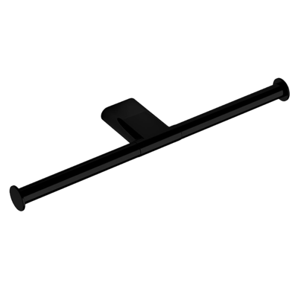 Держатель туалетной бумаги COLOMBO DESIGN MINI B4090.NM двойной без крышки цвет черный матовый