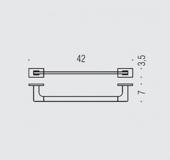 Полотенцедержатель COLOMBO DESIGN LOOK B1609.NM широкий цвет черный матовый