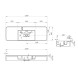 Vincea Раковина Солид Серфейс (Solid Surface)  VWB-6S312MW, 1200*400*150, подвесная, цвет белый матовый
