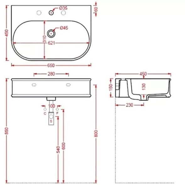 Раковина Artceram Atelier подвесная с одним отверстием цвет черный матовый ATL0031700