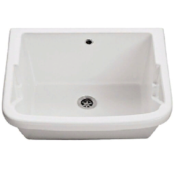 Раковина GALASSIA Iside 2002 хозяйственная встраиваемая сверху на тумбу 9008