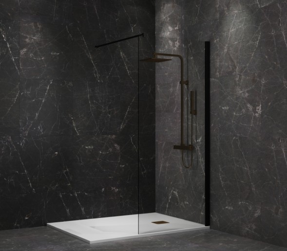 Paini Душевая перегородка 100x195 стекло прозрачное