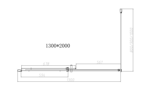 Vincea Душевой уголок Дайс (Dice) VSR-4D1013CLB, 1300*1000, черный, стекло прозрачное