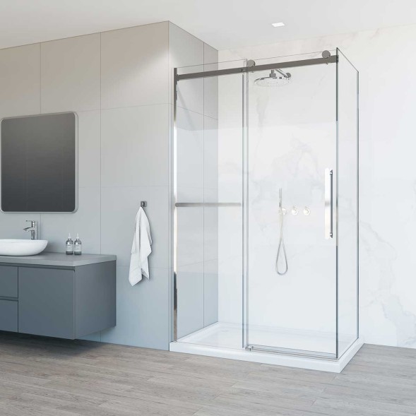 Vincea Душевой уголок Комо Софт (Como Soft) VSR-1CS1013CL, 1300*1000, хром, стекло прозрачное