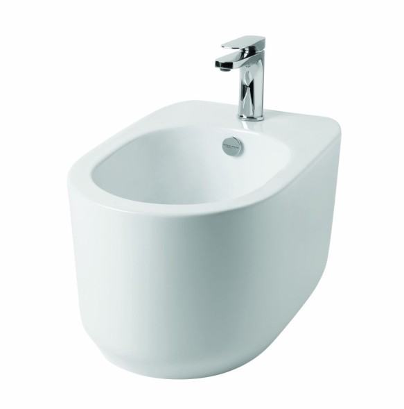 Hidra Gio, подвесное биде c крепежом, 55x36,5x29,5h см, цвет белый матовый