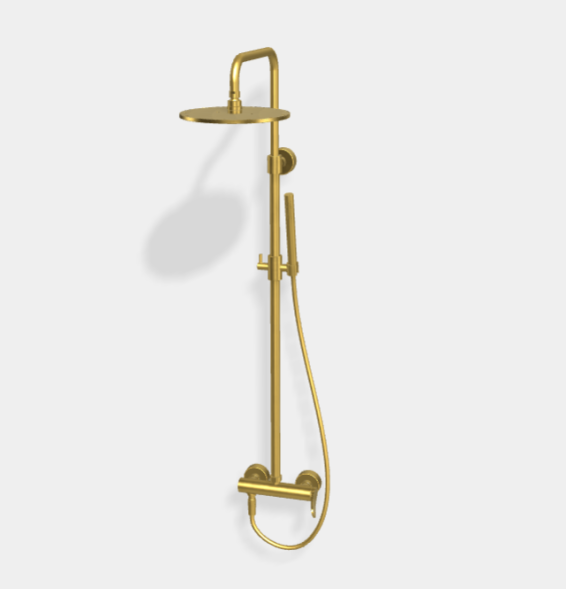 Душевая стойка, Fima Carlo Frattini, Shower column, цвет-брашированное золото F3805/2OS