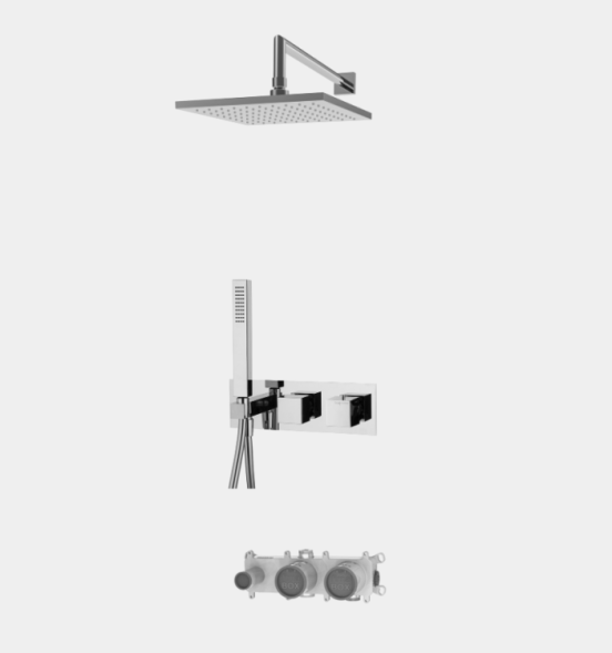 Душевой комплект, Fima Carlo Frattini, Shower systems, цвет-чёрный матовый F3989WX3Q256NS