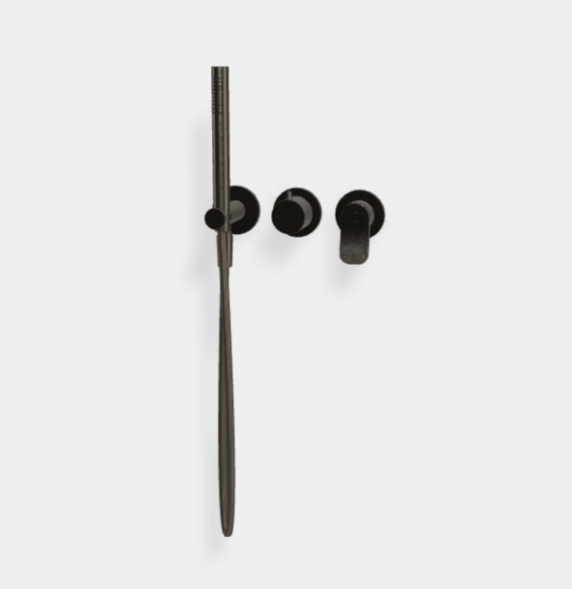 Смеситель для душа, Fima Carlo Frattini, Flo', цвет-брашированный чёрный хром F3819WX8CS