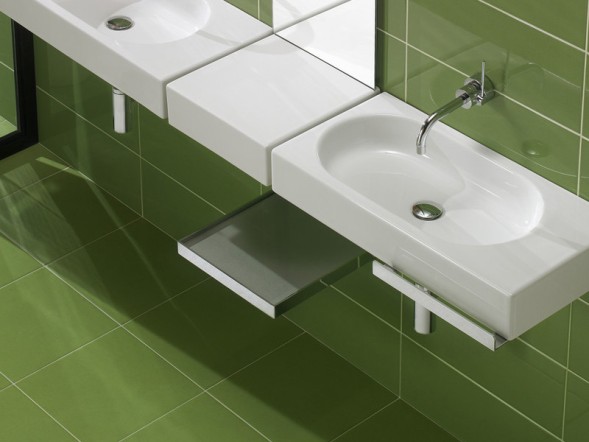 Полка HATRIA AREA Y0XY01 подвесная для раковины цвет хром