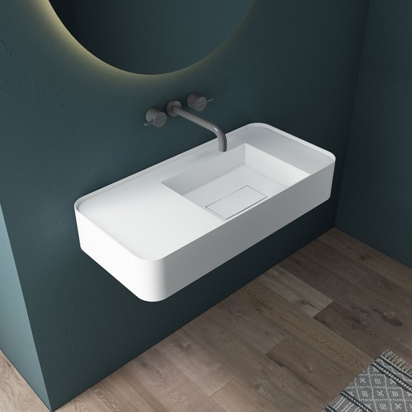 Vincea Раковина Солид Серфейс (Solid Surface)  VWB-6S480MW, 800*400*150, подвесная, цвет белый матовый