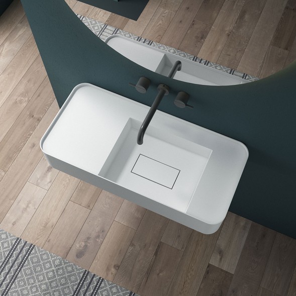 Vincea Раковина Солид Серфейс (Solid Surface)  VWB-6S480MW, 800*400*150, подвесная, цвет белый матовый