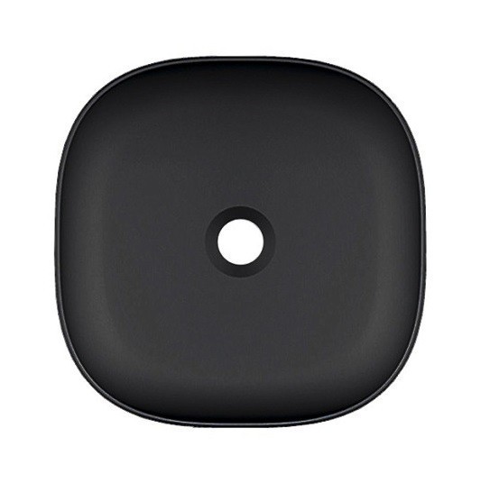Раковина Scarabeo GLAM накладная без перелива без отверстий цвет черный матовый с антибактериальным и грязеотталкивающим покрытием BIOKER 1806 49 BK