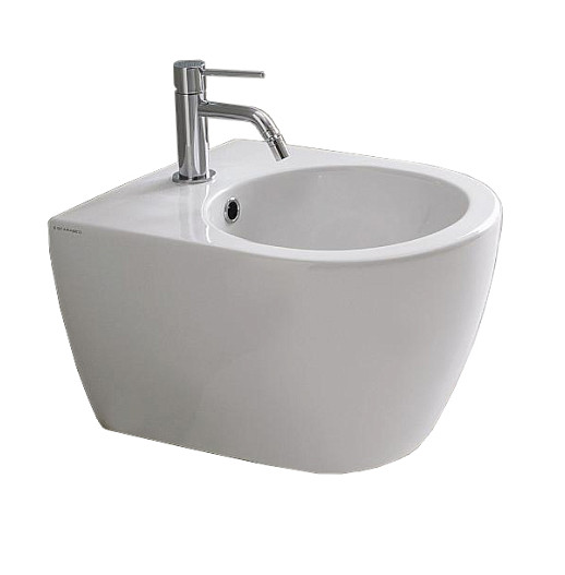 Биде Scarabeo MOON подвесное с одним отверстием укороченное цвет белый 5525