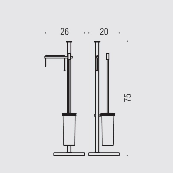 Стойка COLOMBO DESIGN PLUS W4935 с полотенцедержателем и держателем туалетной бумаги цвет хром