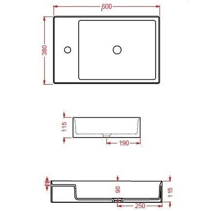 Раковина Artceram Scalino накладная  с одним отверстием цвет белый  SCL003 01 00