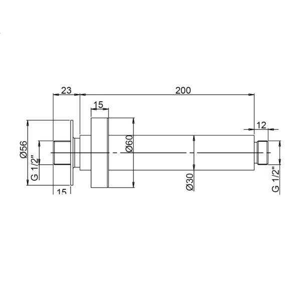 Paini 50PJ744T620BIMT Кронштейн для верхнего душа потолочный, круглый, 200 мм, брашированное золото
