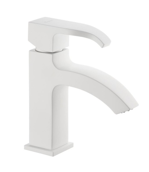 Emmevi Niagara, однорычажный смеситель для раковины с донным клапаном, цвет белый матовый 74003/BIO