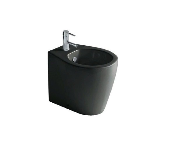 Биде GALASSIA xES 9908 NEMT подвесное с одним отверстием с крепежом цвет черный матовый