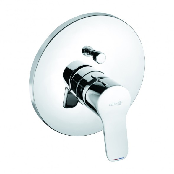 Смеситель KLUDI PURE&amp;EASY 376570565 для ванны и душа встраиваемый внешняя часть с переключателем воды