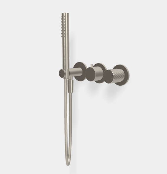 Смеситель для душа, Fima Carlo Frattini, Spillo Tech, X COLLECTION, на 2 потребителя, цвет-брашированный шампань F3049TWX8XHS