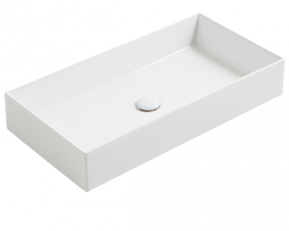 Раковина SIMAS AGILE накладная без отверстий эмалированная с 4 сторон цвет белый AG80