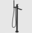Gessi Смеситель для ванны и душа, Ventaglio, напольный, цвет черный матовый  72028#299
