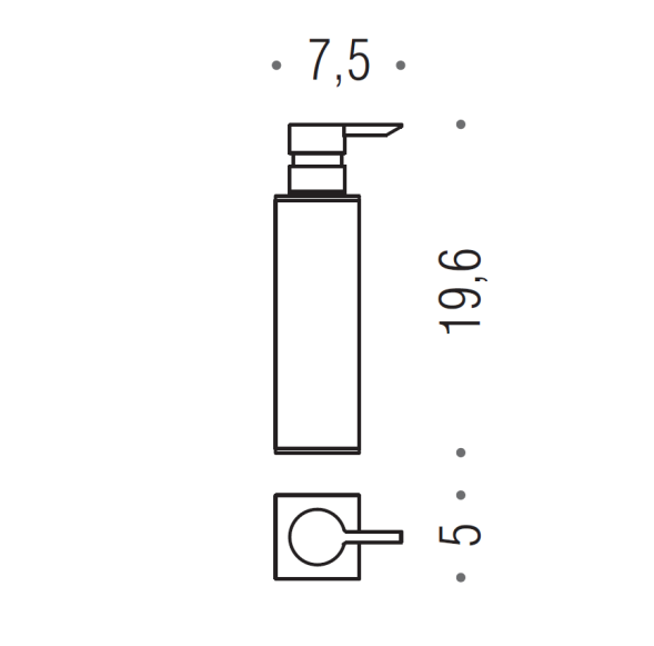 Дозатор COLOMBO DESIGN MINI Q B9344.HPS1 настольный цвет нержавеющая сталь