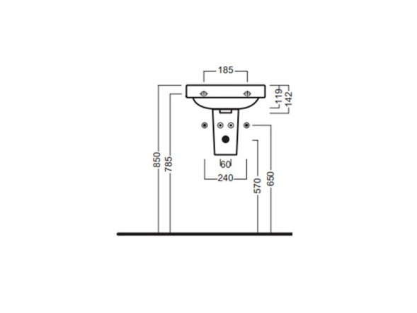 Полупьедестал HATRIA DAYTIME YXCQ01 подвесной цвет белый