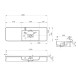 Vincea Раковина Солид Серфейс (Solid Surface)  VWB-6S412MW, 1200*400*150, подвесная, цвет белый матовый