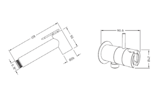 Nicolazzi Гигиенический душ Doccia Polished Gold) 5523T GO цвет золото