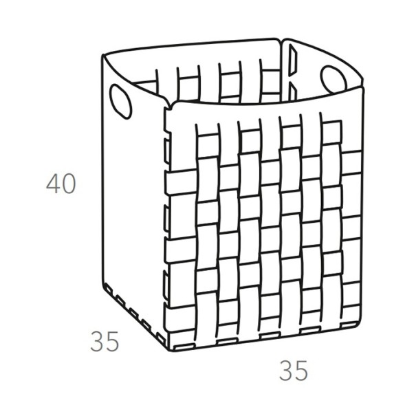 Корзинка COLOMBO DESIGN ADJ 1047.09/30 настольная цвет коньяк/бордо